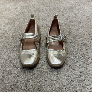 Gold Metallic Mary Jane Shoes